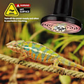 Miniatyrbillede 4 af 5: Infrarød Varmelampe, Reptil Lampe Terrarium Pære E27 6 X 7 Cm 100w 220-240v Sort Keramik Til Reptiler, Padder, Vivarium, Terrarium, Slange, Fugl