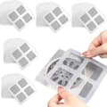 Miniatyrbillede 1 af 5: 100 stk. engangs hårfangere til bruseafløb, 10 x 10 cm selvklæbende afløbsfilter, anti-tilstopningsfilter til badeværelse, vask og køkken