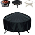 Miniatyrbillede 1 af 5: Sort Rund Ildstedsdæksel Polyester Støv- og Vandtæt til Komfur Brazier Beskyttelse (40x17.71 Tommer)