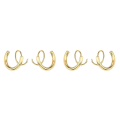 Miniatyrbilde 1 av 3: 6 stk Spiral Dobbel Hoops Vridbare Ørepynt Helix Stud Øre Klatre Ørepynt 4 stk 1,5x1,5 cm 4 pcs 1.5x1.5cm
