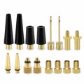 Miniatyrbilde 1 av 5: Sykkelventil Adapter, 16 stk Messing Sykkelpumpe Adaptere, Ballpumpe Nål, Ballong Oppblåsbare Leke Dysen Inflator Adapter