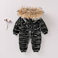 Miniatyrbilde 2 av 4: Baby En-delt Dunjakke Ned En-delt Tykkere Barnedunantrekk 100cm svart black 100cm