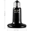 Miniatyrbillede 3 af 5: 150W Infrarød Lamper Keramisk Reptil Og Amfibie Opvarmnings Pære, Reptil Lampe Til Amfibie, Slange, Fugl, Skildpadde, Kat, Hund - (220-240V, E27 Gevind)