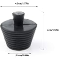 Miniatyrbild 2 av 4: 4-pack Badkarspluggar Sänkpluggar Universal Silikonavloppsplugg För Kök Badkar Sänka Avlopp (2 Svarta Och 2 Grå)
