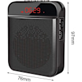 Miniatyrbilde 5 av 5: Bærbar stemmeforsterker, Bluetooth-belteforsterker Oppladbar høyttaler med personlig mikrofon for turguider, lærere, trenere, forelesninger, svart Black