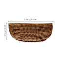 Miniatyrbillede 2 af 3: 1 stk Hjemme Rattan Kurv Opbevaringskurv Frugt Brødkurv Opbevaringsbeholder Orange 23X23X9CM Orange 23X23X9CM