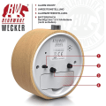 Miniatyrbillede 3 af 5: Analogt vækkeur - Retro Design - Lysende Urtavle Med Lys - Lydløs - Rejsevækkeur - Hørbar Alarm - Snooze-knap Snooze-funktion - Batteri O