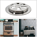 Miniatyrbild 5 av 5: Rostfritt Stål Rund Luftventil Gitterlock Cirkulär Ventilationskåpa Rostfritt Stål Torktumlare Luftventil För Torktumlare Spjäll Termostat Ugn (1st, Silver)