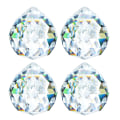 Miniatyrbild 1 av 5: 4-pack 40 mm klara kristallprismor, regnbågshängande hängen, tillverkare, hängande kristaller, ljuskronaprismor för hemmet