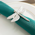 Miniatyrbilde 4 av 5: 2PCS Dragonfly Serviettring Gull DIY Hotell Bryllup Bankett Bordskjerm Metall Serviettspenne (Gull / Sølv)