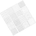 Pikkukuva 3 / 3: 16 kpl Geometriset Stenssit Ontot Maalaus Stenssit Muovi Piirustus Malli Stenssit 20x20cm 20x20cm