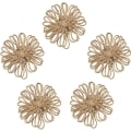 Miniatyrbilde 1 av 4: Juteblomstersett Jute Håndverk Hemp Tau Daisy Rustikk DIY Håndverk Jute Lin Blomster Jul Bryllup Fest Dekorasjon 5stkbrun