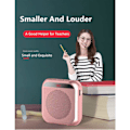 Miniatyrbillede 2 af 5: 2023 Bærbar Stemmeforstærker Med Kablet Mikrofon Headset Genopladelig Højttaler (Hvid) Ny_ry