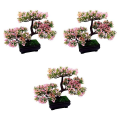 Miniatyrbild 4 av 4: 3 st konstgjorda välkomnande tallbonsai miniatyrsimuleringsväxt hemdekoration (rosa)3 st 3pcs