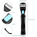 Miniatyrbillede 4 af 5: Ryg Hårfjerning og Kropsshaver, Ergonomisk Håndtag, Barbering Våd eller Tør