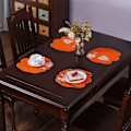 Miniatyrbilde 5 av 5: Pumkin Placemats Sett med 4 Høst Pumkin Bordmatter Halloween Thanksgiving Placemats Reversibel Høst Vaskbar Matte Varmebestandig