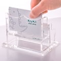 Miniatyrbillede 4 af 5: Visitkort Holder Til Skrivebord - Klar Akryl Visitkort Stativ - Flere Visitkort Display Holder Passer Til 2\" X 2\" Lomme 2 Pocket