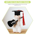 Miniatyrbilde 3 av 5: 2 stk Miniatyrgaver Gradhette Kjæledyr Katt Graduation Hat Graduation Caps Gowns Hunder Hund CapsRød 5,5X3,5C Red 5.5X3.5CM