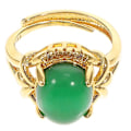 Miniatyrbild 1 av 4: 1 st Dekorativ Fingerring Kvinnoring Smycke Händer Dekoration För Kvinna (grön)GreenM Green M