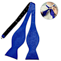 Miniatyrbilde 2 av 5: Menn Solid Sløyfer Smoking & Bryllup Sløyfer Polyester Silke Solid Farge Gourd Håndbundet Forretningsdrakt Sløyfe Royal Blå Royal blue