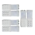 Miniatyrbilde 1 av 4: 6 stk Komfortable BH-forlenger Elastisk Forlengelsesbeslag BH Forlenget Stropp (2 Kroker, Hvit)W White