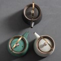 Miniatyrbillede 2 af 4: Retro Keramik Tekande Med Håndtag Keramik Hjem Japansk Stil Kung Kedel Kreativ Teudstyr Kompatibel Med Hjem