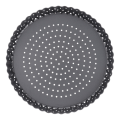 Pikkukuva 2 / 3: Tarttuva pizzapannu rei'illä, pyöreä leivontavuoka irrotettavalla pohjalla, piirakkavuoa (keskikoko, 8 tuumaa) Musta Black 20x20x2.5cm