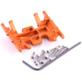 Pikkukuva 1 / 5: Yhteensopiva Axial Scx24 90081 1/24 Rc Crawler -auton kanssa, Metallivaihteiston kiinnityslevy, Vaihteiston pidike, Liukulauta U