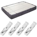 Miniatyrbilde 1 av 5: Sengetøyholderstropper - Justerbare sengetøyclips - Sengetøyfesterstropper - Elastiske klipsholdere for sengetøy, madrassovertrekk, sofa