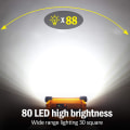 Miniatyrbilde 1 av 3: Ladeskjorte LED-flomlys 80w 4000 Lumen Bærbar Flomlys Med Solcellepanel 4 Moduser Super Lys Arbeidslys For Camping, DIY