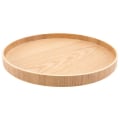 Miniatyrbillede 1 af 3: 1 stk Rund Frugtbakke Massivt Træ Kopbakke TeBord Snackbakke (Log Farve)Log Farve27X27CM Log Color 27X27CM