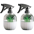 Miniatyrbild 4 av 5: Paket med tomma plastsprayflaskor 500ml Återanvändbara sprayflaskor med justerbart spraymunstycke för växter blommor Grön