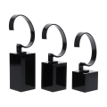 Miniatyrbilde 1 av 2: 3 stk Armbåndsstativ Akryl C-Type Urstativ Armbånd Banglestativ Akryl Urvisningsstativ Acr Black 16.5X6CM