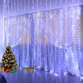 Miniatyrbillede 2 af 5: Indendørs Lysgardiner, 3m x 3m, 300 LED'er med 8 Tilstande Fjernbetjening Justerbar Lysstyrke, Ramadan Dekoration, Soveværelse, Vindue, Jul (Hvid)