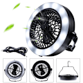 Miniatyrbillede 1 af 4: Camping Fan Lampe Hængende Loftventilator Lejrlys LED Teltslampe Loftventilator til Camping Rejser Udforskning