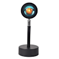 Miniatyrbild 1 av 5: Solnedgångsprojektorlampa, 180 graders rotation Regnbåge Projektorlampa LED-ljus, Solnedgång nattlampa projektor för fest sovrum inredning