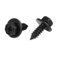 Miniatyrbilde 4 av 5: Selvgjengende skruer med pakning, metall selvborende skruer for tre, hull for bilplastmetall eller tynt jern (100 stk)