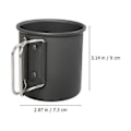 Miniatyrbillede 4 af 4: Foldbar Camping Vandkop Aluminium Legering Vandkrus Udendørs Kaffe Te Kops Til UdendørsSort8x7.3cm Black 8x7.3cm