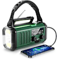 Miniatyrbillede 2 af 5: RY-Nødradio med håndsving, 10000mAh batteri - NOAA/AM/FM vejrradio - LED-lommelygte og læselampe - SOS-alarm