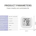 Miniatyrbillede 4 af 4: Digitalt Hygrometer Indendørs Termometer Indendørs Termometer Og Hygrometer Med Temperatur Fugtigheds Monitor Til Drivhus, Have, Kælder 2 Stykker Hvid