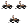 Miniatyrbillede 3 af 3: 3 Sæt Simulerings-Western Cowboy Tyremodel Pynt Børn Statisk Matador Legetøj 3 Sæt 16X11.5X4CM 3 Sets 16X11.5X4CM