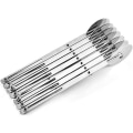 Miniatyrbillede 1 af 5: Dej Cutter Kagedeler, Rustfrit Stål 7 Hjul Justerbar Dej Hjul, Multifunktionel Rustfrit Stål Dejdeler Skærehjul Pizza Cutter7 7