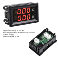 Miniatyrbillede 4 af 5: Digital Voltmeter Amperemeter Dobbelt LED Display Panel Volt Måler Amp Meter Digital Spændingsstrømsmåler Tester (2 stk., Sort)
