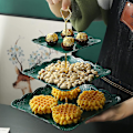 Miniatyrbilde 2 av 5: 3-trinns kakefat, kakefat, makronfat, kakefat, cupcake, godteri, donut-utstilling, plastkakefat for bryllup, bursdagsfest