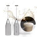 Miniatyrbild 1 av 5: Elektrisk mjölkskummare för kaffe, Handhållen skummare för mjölk, visp, skummare, mixer, skummande stav för kaffe,