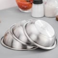 Miniatyrbillede 3 af 3: 6 stk. Rustfrit Stål Store Blandeskåle Multifunktionelle Hårdt Brugbare Skridsikre Suppeskåle Æg Blandingsmadbeholder (blandet Størrelse)Sølv 6 stk Silver 6 pcs