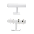 Miniatyrbild 3 av 3: Halsbandsställ Halsbandsdisplayställ T-formad Armbandställ Armbandsdisplayorganisatör Ör White 23X7cm