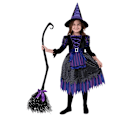 Miniatyrbild 1 av 5: Kvast Rekvisita Kläder Smink Tyg Häxan Häxans Kvast Barn Avtagbar Kvast Leksak Halloween Häxkvast