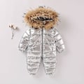 Miniatyrbilde 1 av 4: Baby En-delt Dunjakke Ned En-delt Tykkere Barnedunantrekk 90cm grå grey 90cm