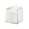 Miniatyrbilde 3 av 4: Akryl Vevboks Deksel 5.1x5.1x5.4'' Klar Vevholder Serviettdispenser for Hjem Kontor Restaurant-Klar